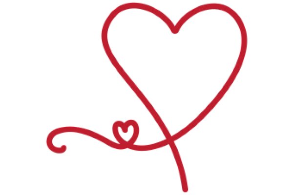 A Red Heart with a Curly Stem