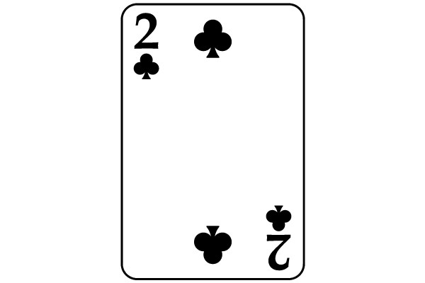 Two of Clubs Playing Card