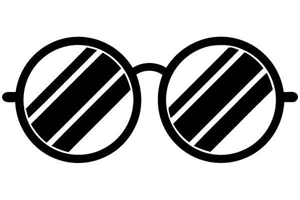 Monochrome Eyeglasses Illustration