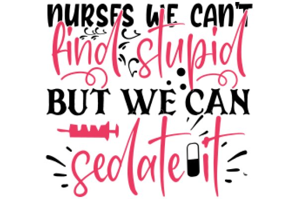 Nurses' Motto: 'We Can't Find Stupid But We Can Sedate It'
