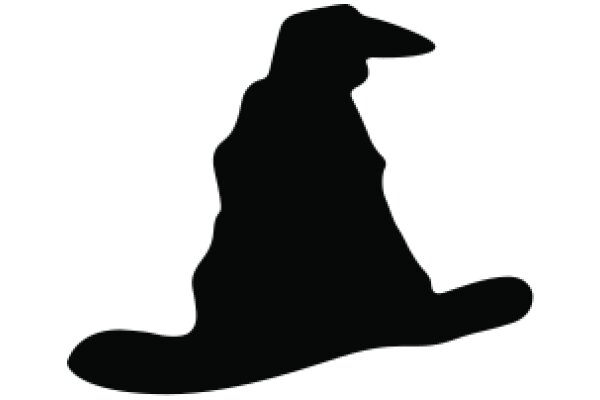 Silhouette of a Wizard's Hat on a White Background