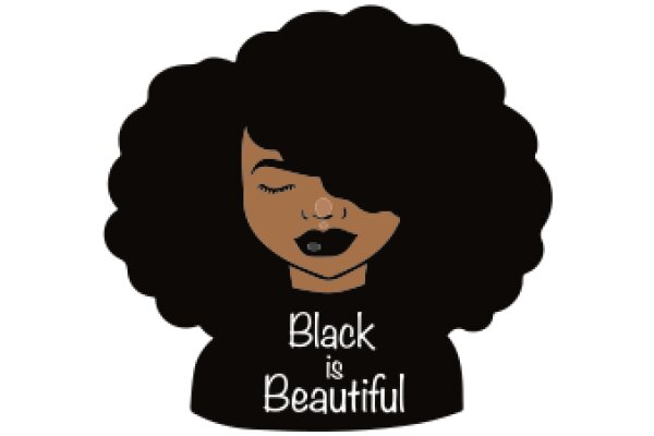 Black is Beautiful: A Stylized Portrait of a Woman with a Powerful Message