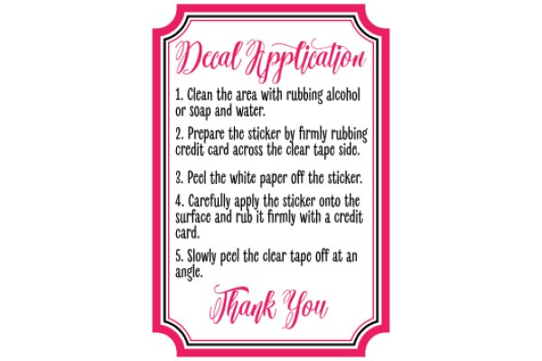 Decal Application Instructions
