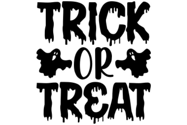 Trick or Treat: A Halloween-themed poster with a playful twist on the classic phrase.