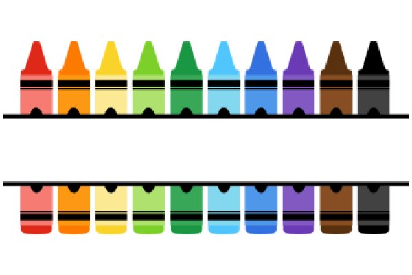 A Colorful Display of Crayons