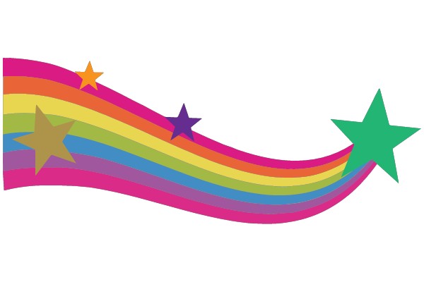 Radiant Stars and Colorful Waves: A Vibrant Visual Symphony
