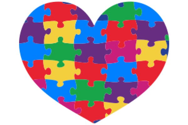 Vibrant Puzzle Heart: A Symbol of Love and Connection