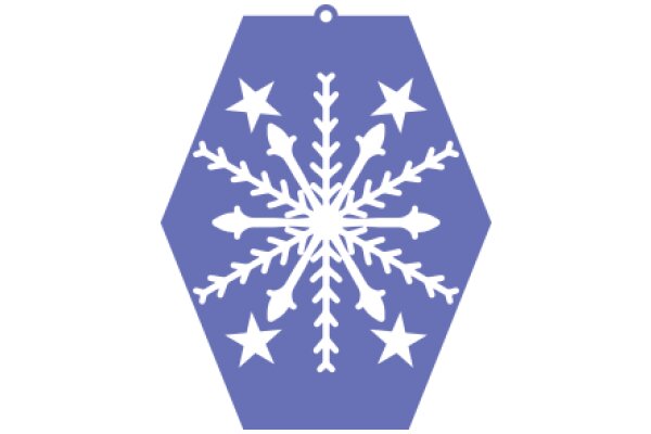 Stylized Snowflake with Star and Fish Designs