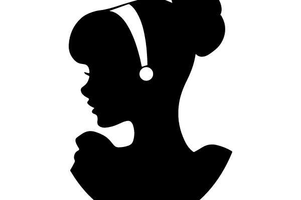 Profile Silhouette of a Young Girl