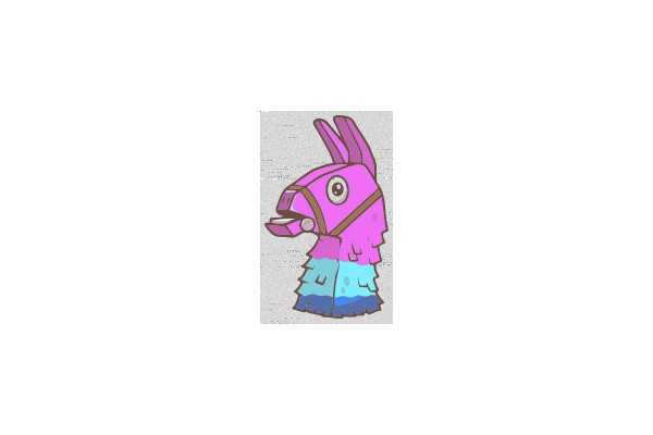 Vibrant Llama: A Pop of Color in a Gray Landscape