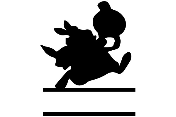 Silhouette of a Character with a Jug
