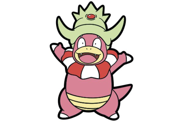 A Playful Pink Pokémon with a Crown and Horns, Ready for Adventure!