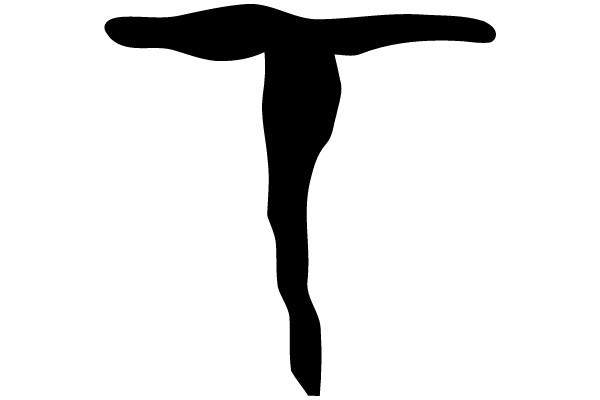 Abstract Black Shapes on White Background