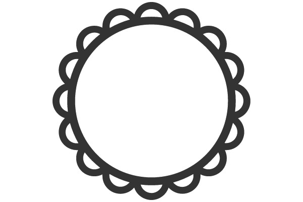 Circular Outline with Stylized Edges