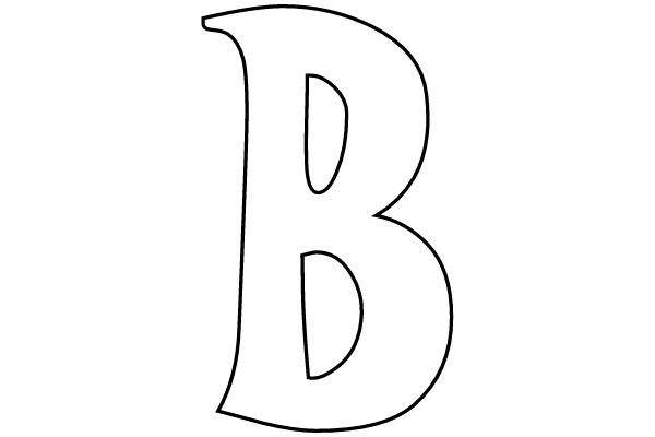 Bold Letter B Outline