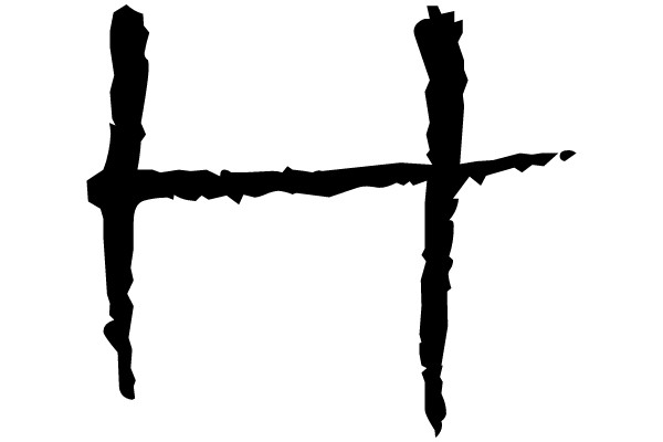 Two Black Lines on White Background