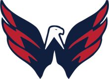 Stylized Eagle Logo with Red and Blue Accents