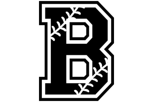 Stylized Baseball Logo with Letter B