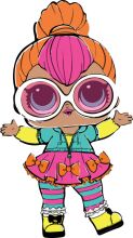 Vividly Styled Cartoon Character with Pink Hair and Colorful Outfit