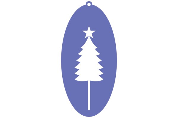 A Purple Christmas Tree Emblem