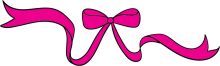A Pink Ribbon with a Bow, Floating in the Air