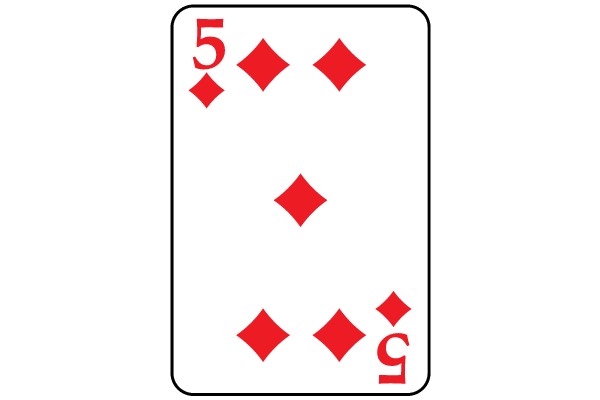 Five of Diamonds Playing Card
