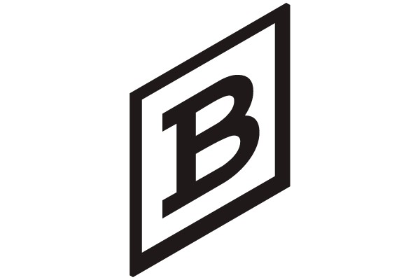 Inverted Square with Letter B