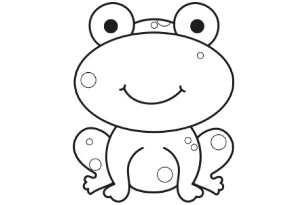 A Whimsical Cartoon Frog with a Smile