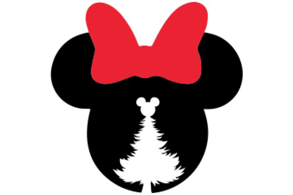 A Playful Twist on a Classic Character: Mickey Mouse with a Christmas Tree Hat and Bowtie