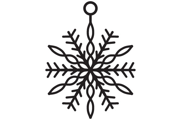 Stylized Snowflake with a Twist: A Unique Artwork