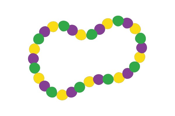 Mardi Gras Bead Necklace