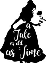 A Tale as Old as Time: A Silhouette of a Woman with a Rose, Embodying the Timeless Beauty of Romance and Love