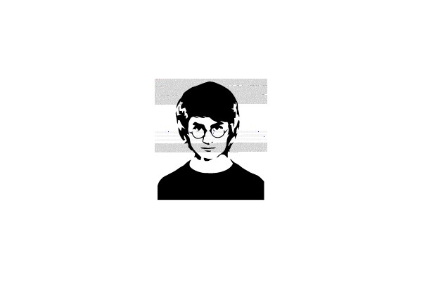 Silhouette of a Person with Glasses.