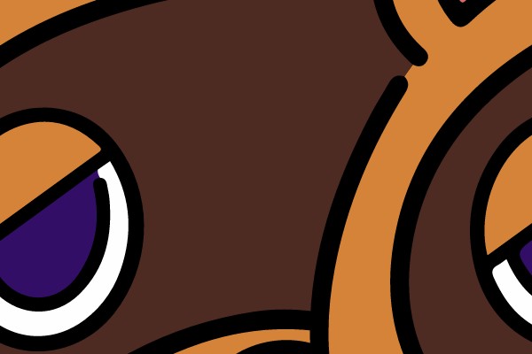Whimsical Forest Face: A Playful Cartoon Character