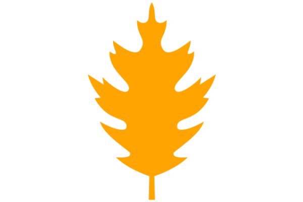 Vibrant Orange Tree Silhouette on a White Background