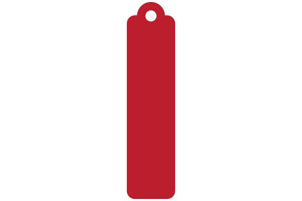 A Red Tag with a Hole at the Top