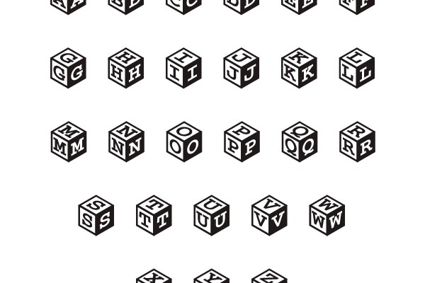 Educational Alphabet Blocks.