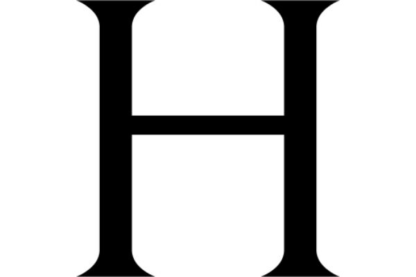 Simplicity in Design: A Monochrome Letter 'H'
