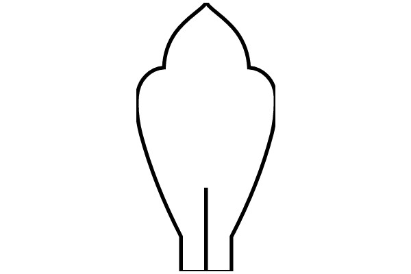 Simplistic Line Art of a Lightbulb