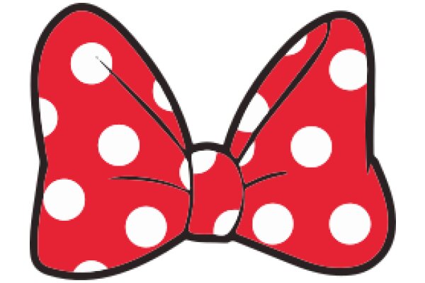Vibrant Red Bow with White Polka Dots