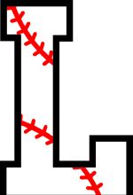 The Art of Baseball: A Visual Representation of the Letter 'L' and the Number '1'
