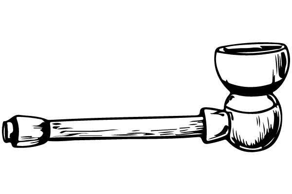 Vintage Pipe Illustration: Artistic Detail Meets Classic Design
