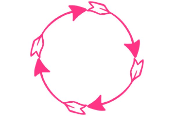 Vibrant Pink Arrow Design on a White Background