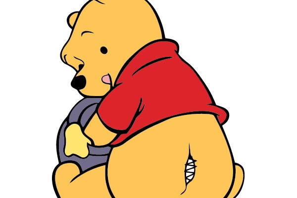 Winnie the Pooh in a Red Shirt