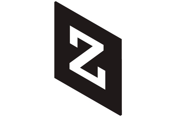 Bold Z Symbol on Black Background