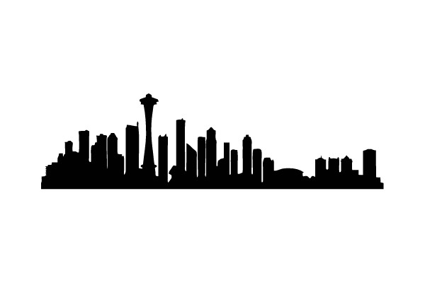 Skyline Silhouette: Seattle Cityscape