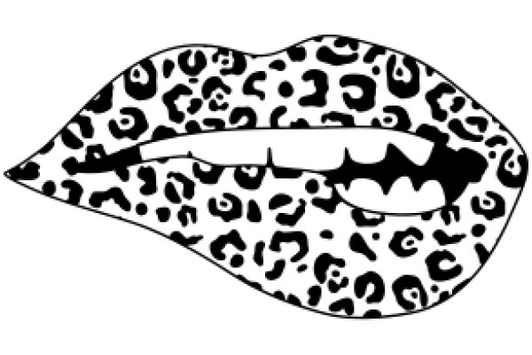 Stylized Leopard Print Lipstick Drawing
