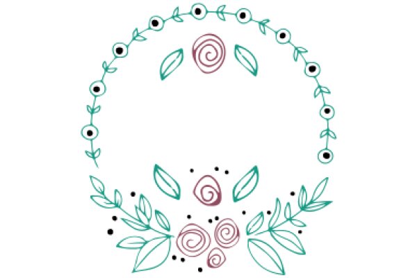 Whimsical Floral Wreath with a Touch of Nature's Charm