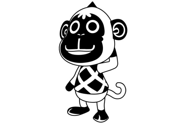 A Playful Monkey Character in