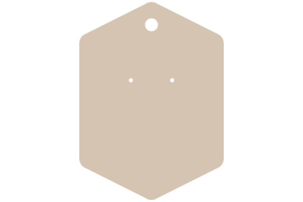 A Solid Beige Tag with Two Holes, Ready for Use